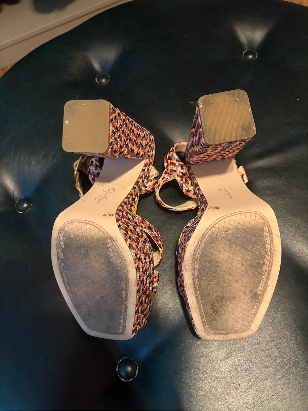 Jessica Simpson Multicolor Braided Platform Heel - Picture 6 of 6